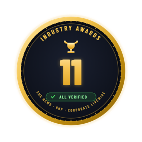 11 industry awards, all verified