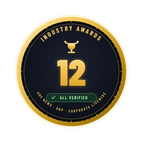 12 industry awards, all verified