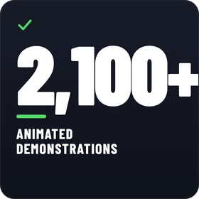 2,100+ animated demonstrations