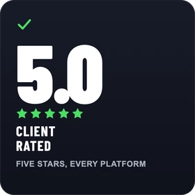 Client rated 5.0 on every platform