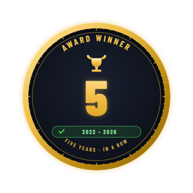 Award winner five years in a row