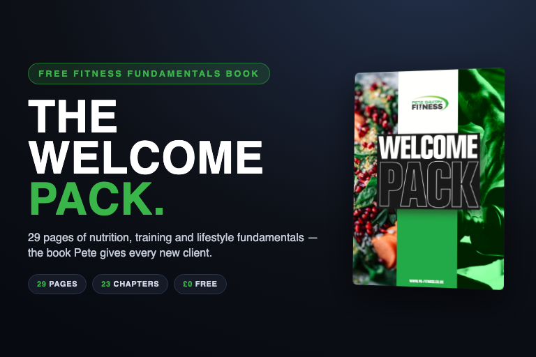 The Welcome Pack — Pete Gawtry's free 29-page fitness fundamentals book cover