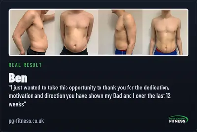 Ben — real before and after transformation with Pete Gawtry, award-winning Leeds personal trainer