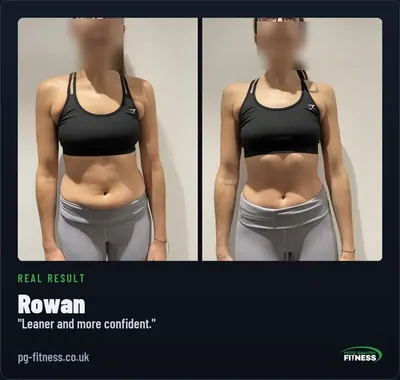 Rowan before and after transformation with Pete Gawtry, award-winning Leeds personal trainer