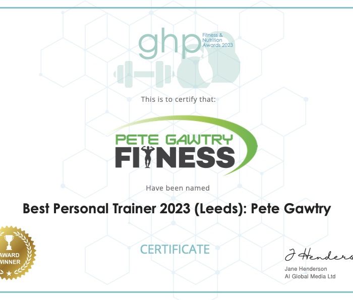 Aug23511_Pete Gawtry Fitness Personal Trainer_Certificate