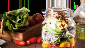 Healthy salad jar — nutrition in midlife