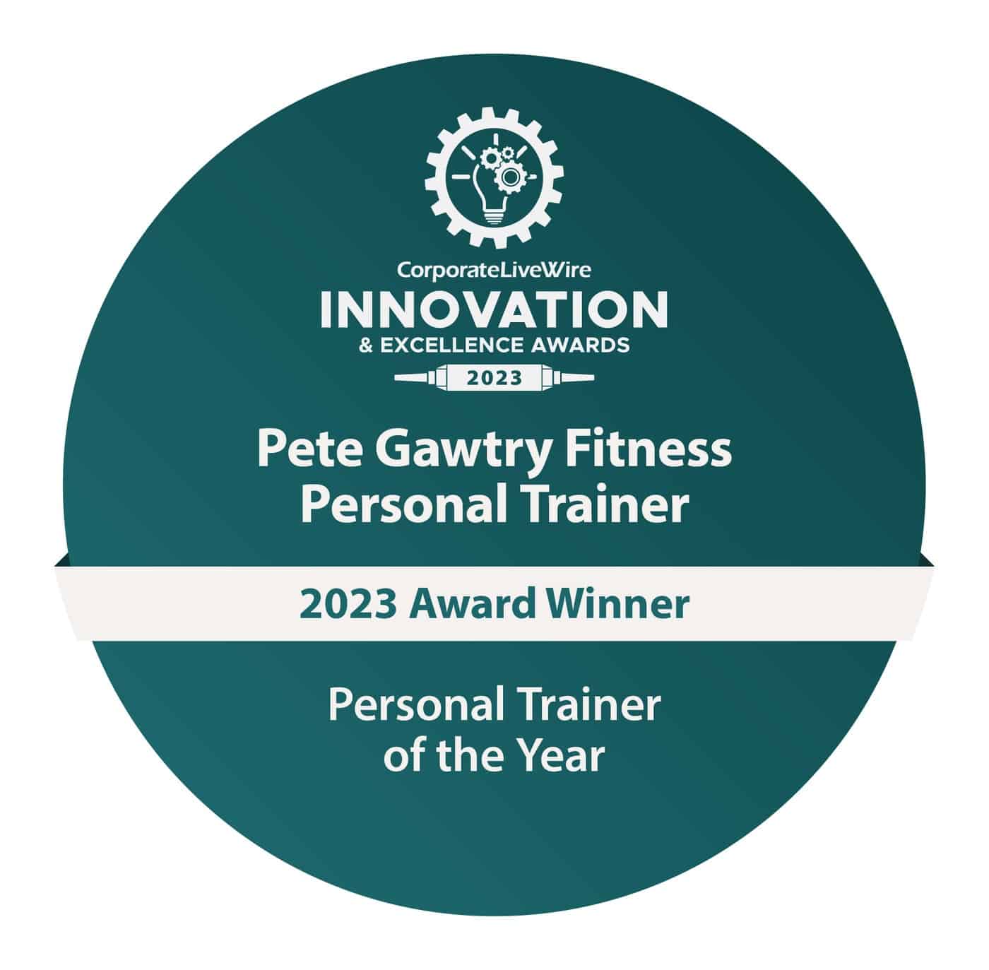 Personal Trainer of the Year 2023 — Innovation & Excellence Awards winner badge